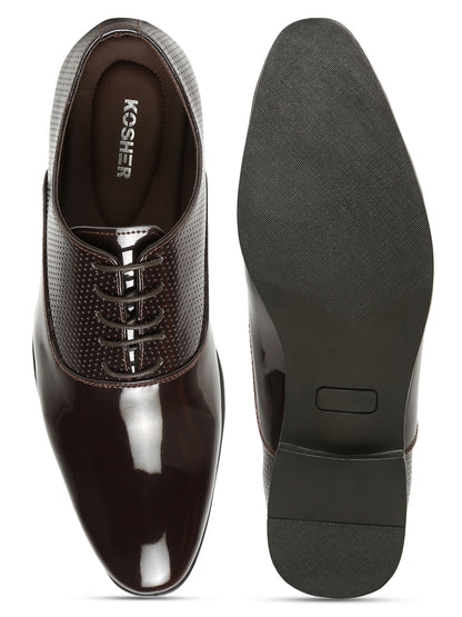 Kosher P.brown Color Lace-up Formal Shoes