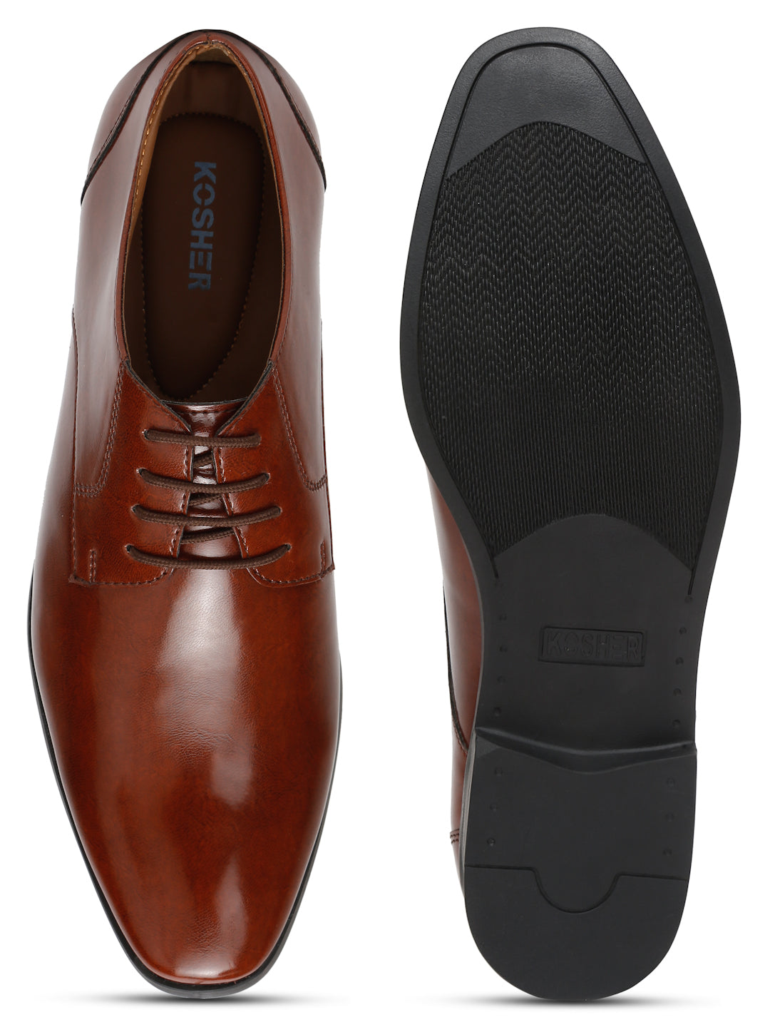 Kosher Tan Color Lace-up Formal Shoes