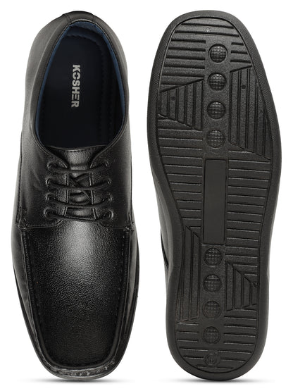 Kosher Black Color Lace-up Formal Shoes