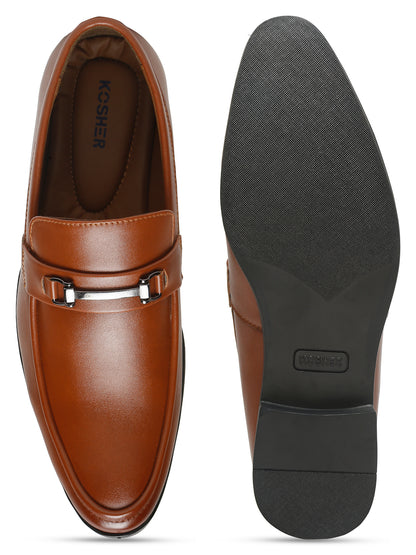 Kosher Tan Color Slip-on Formal Shoes