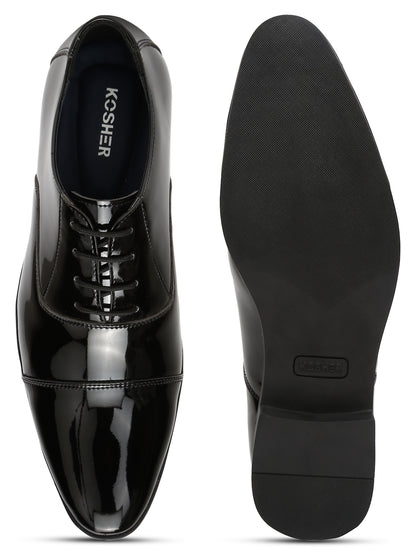 Kosher Black Color Lace-up Formal Shoes