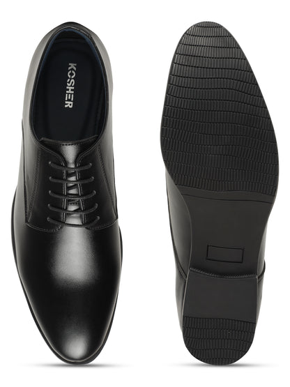 KOSHER Men’s Black Formal Shoes | Classic Lace-Up Derby Shoes