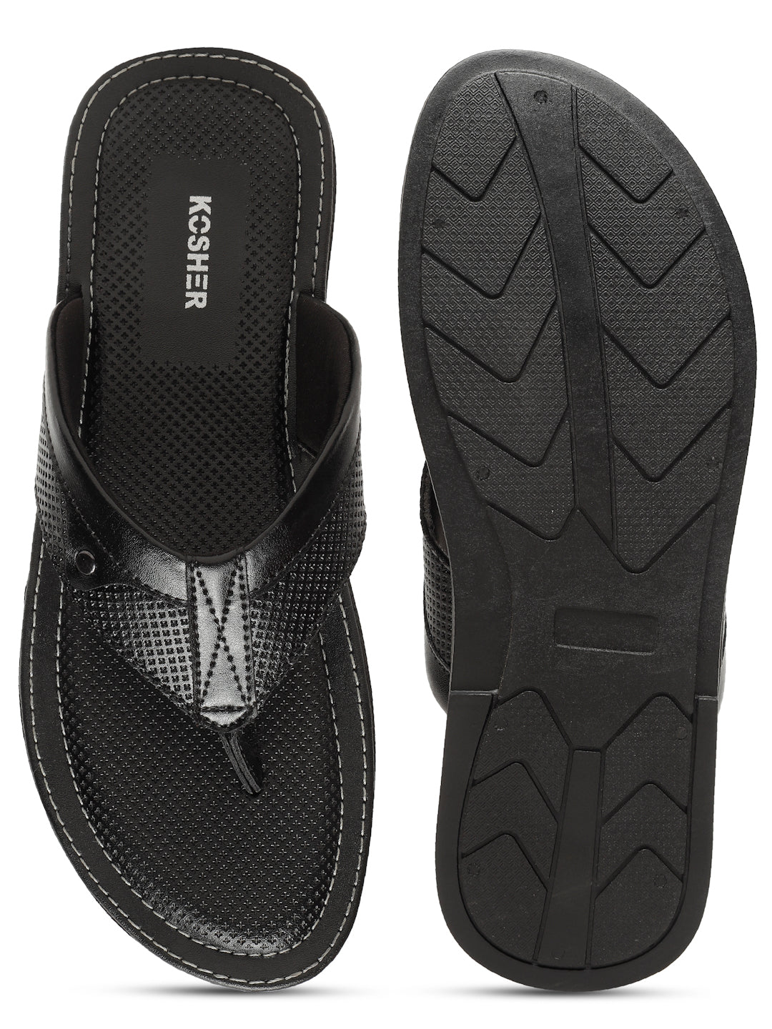 Kosher Black Men's formal slipper
