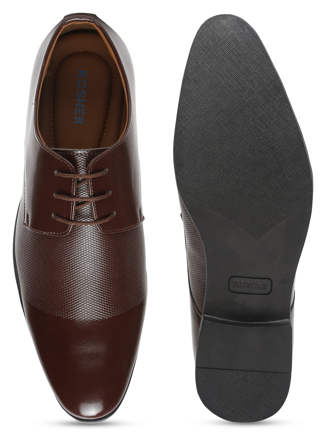 Kosher Brown Color Lace-up Formal Shoes
