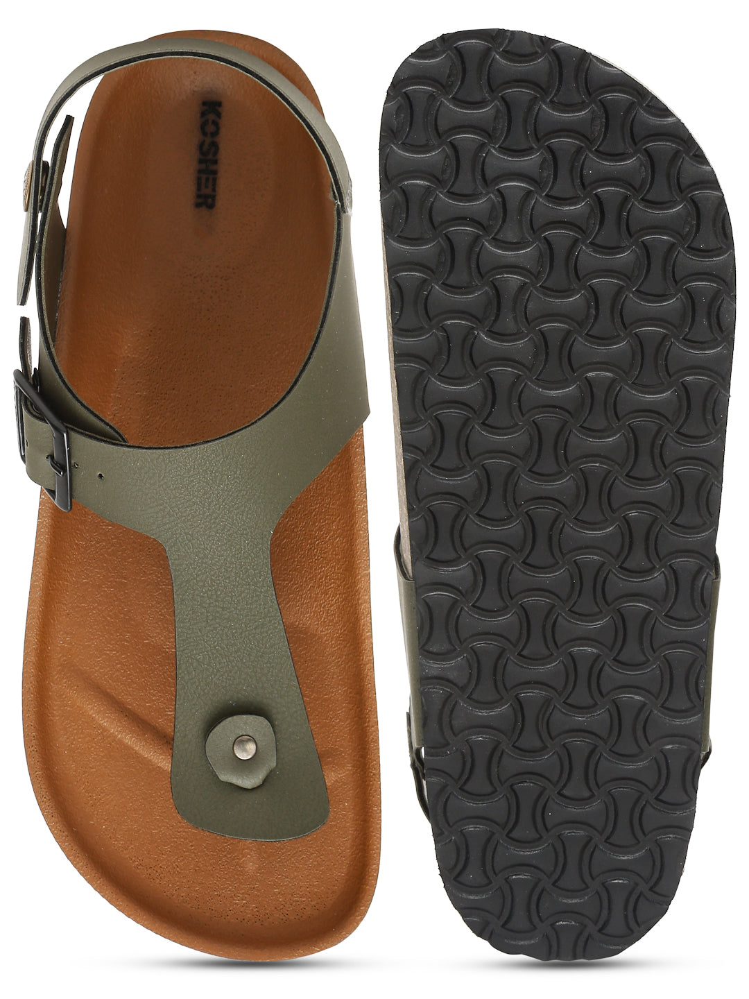 Kosher Olive color casual sandal