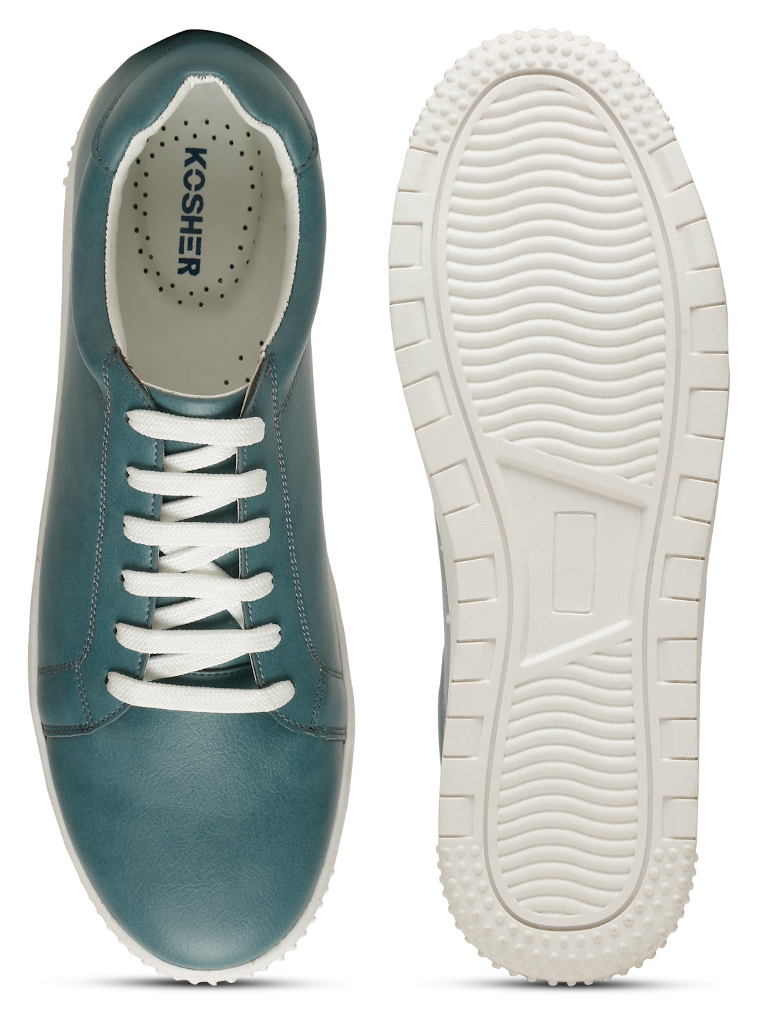 Kosher Blue Color Lace-up Men's Casual Sneaker Shoes