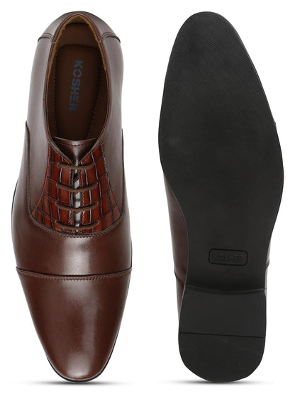 Kosher Brown Color Lace-up Formal Shoes