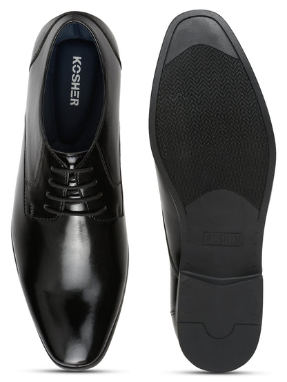 Kosher Black Color Lace-up Formal Shoes