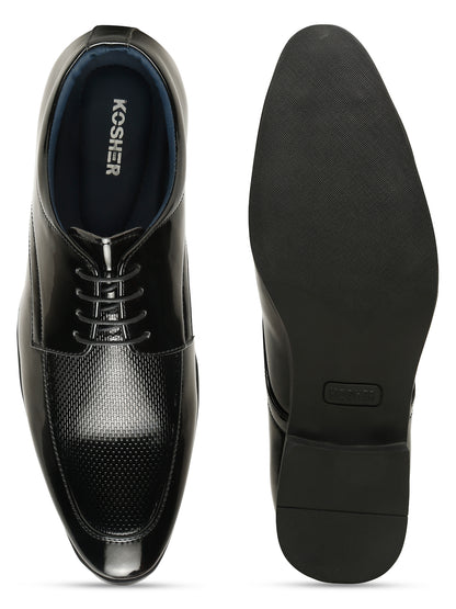 Kosher Black Color Lace-up Formal Shoes