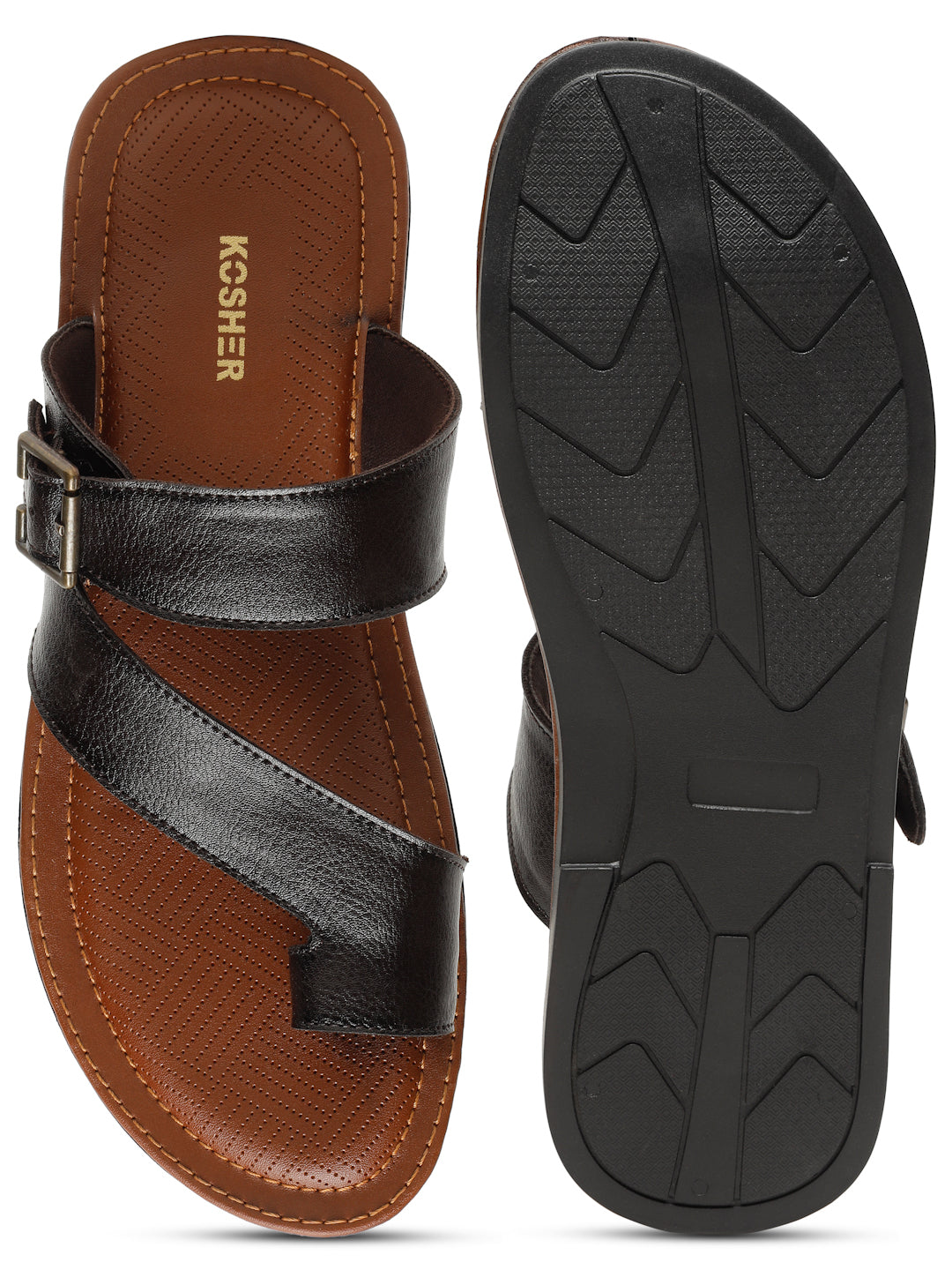 Kosher Brown Men's formal slipper