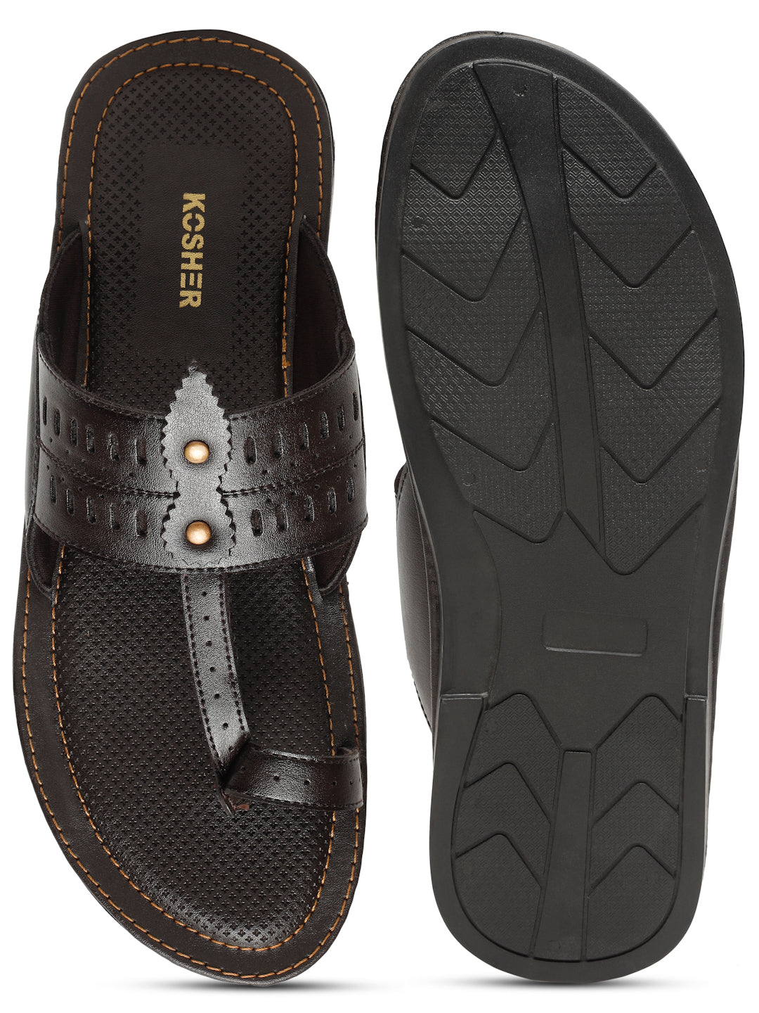 Kosher Brown Men's formal slipper