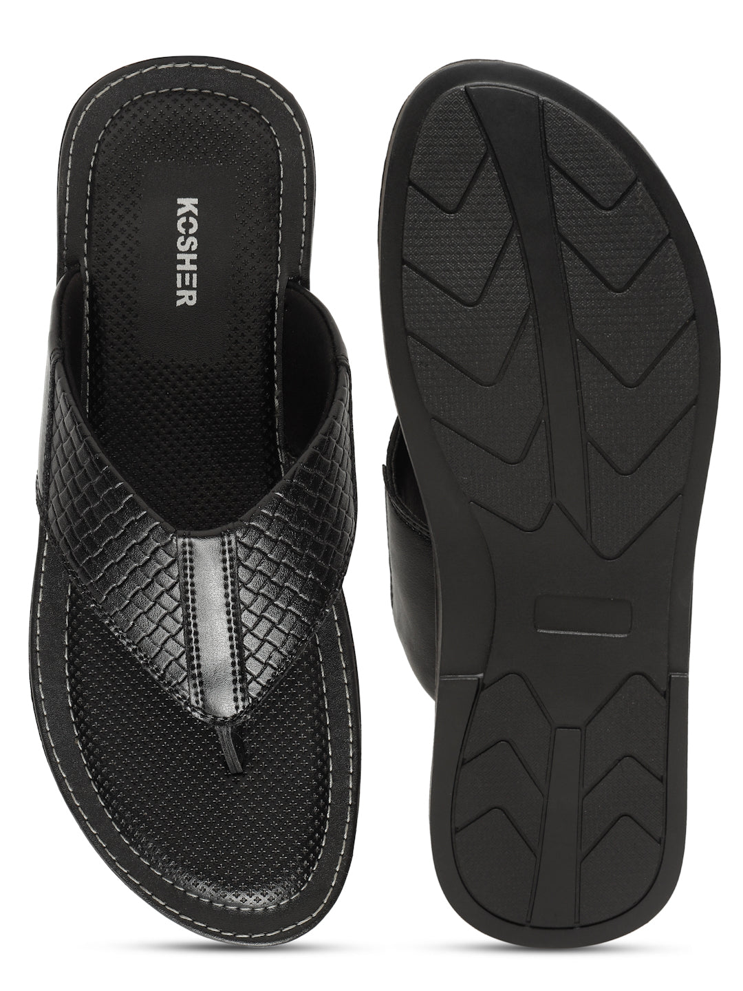 Kosher Black Men's formal slipper