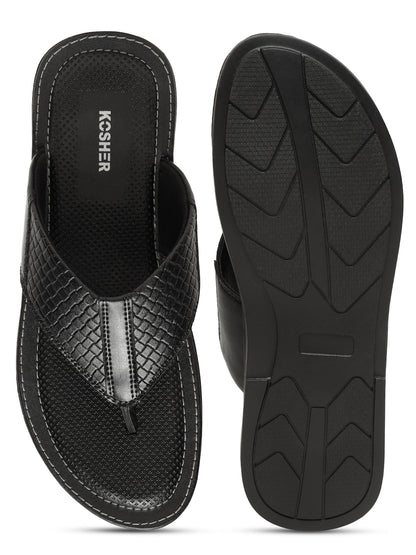 Kosher Black Men's formal slipper