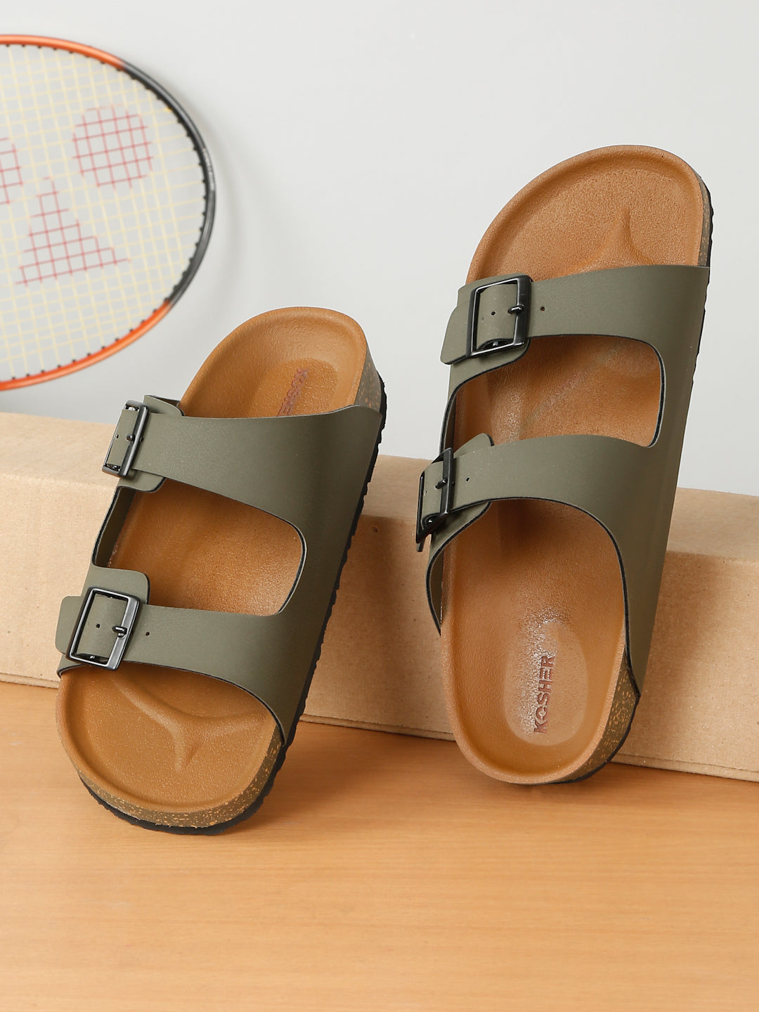 Kosher Olive Men's Casual Sandal