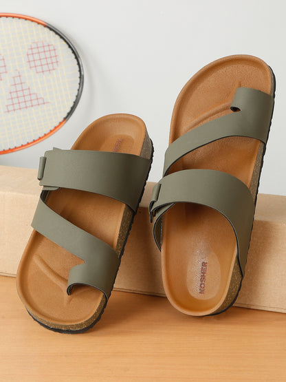 Kosher Olive Men's Casual Sandal