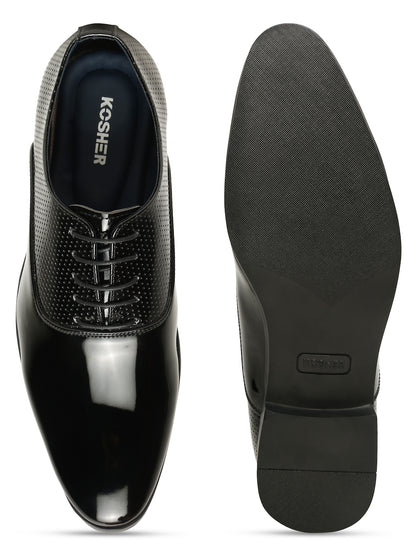 Kosher Black Color Lace-up Formal Shoes