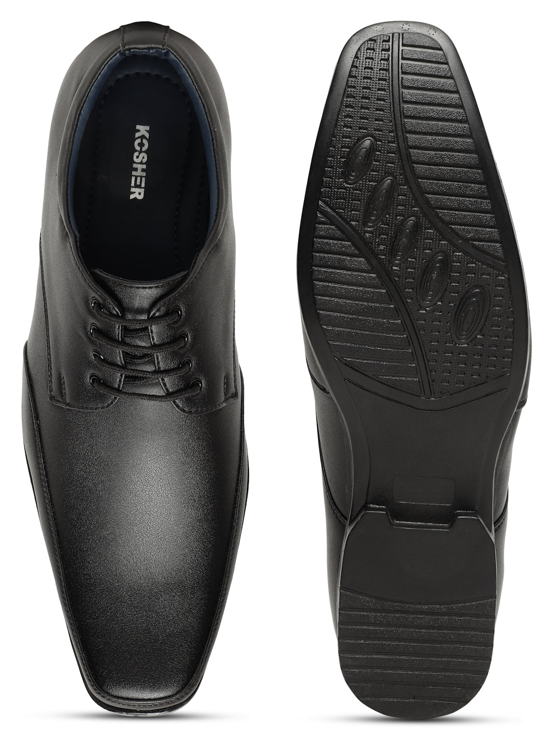 Kosher Black Color Lace-up Formal Shoes