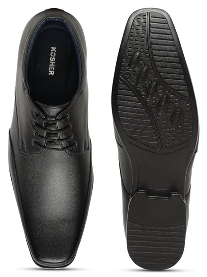 Kosher Black Color Lace-up Formal Shoes