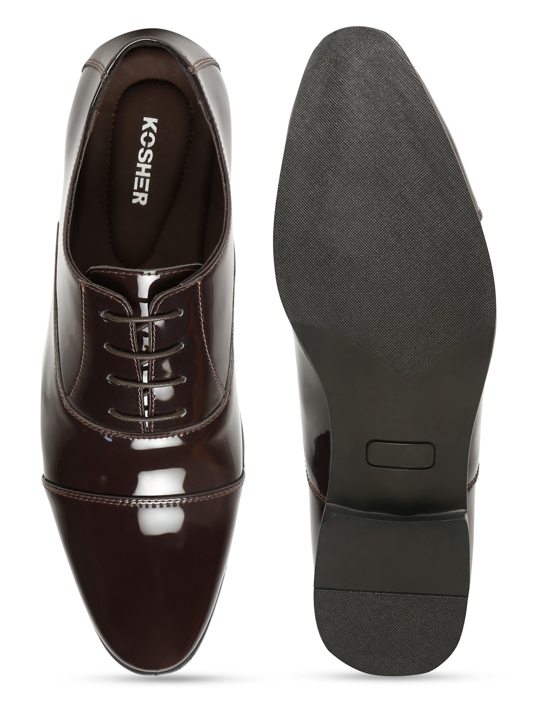Kosher P.brown Color Lace-up Formal Shoes