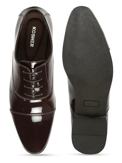 Kosher P.brown Color Lace-up Formal Shoes