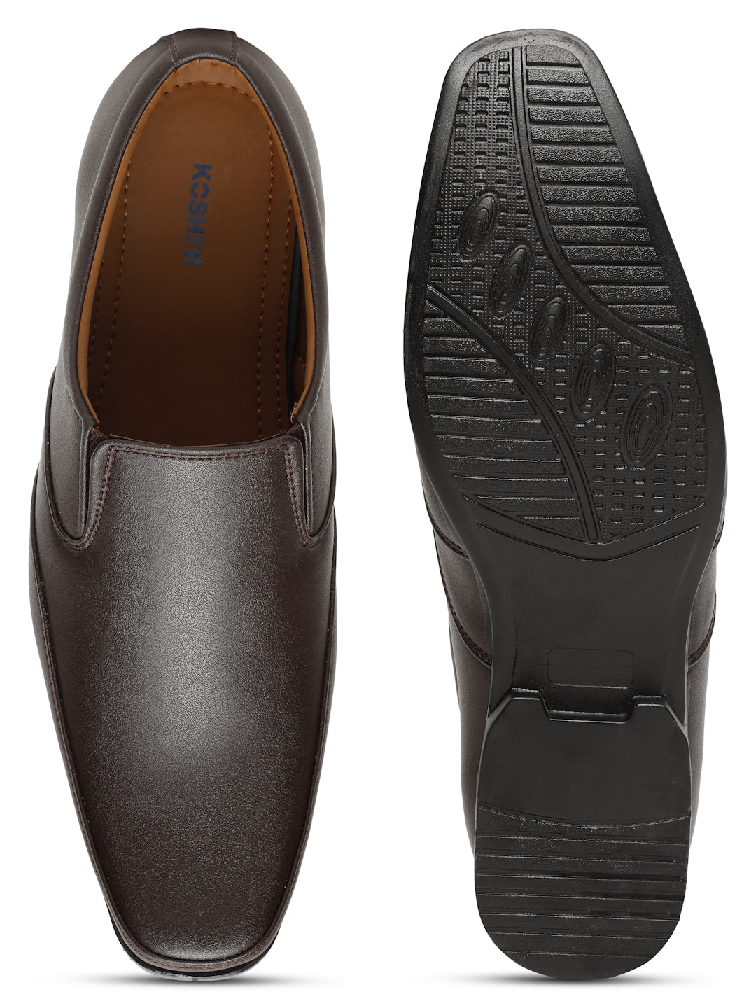 Kosher Brown Color Slip-on Formal Shoes