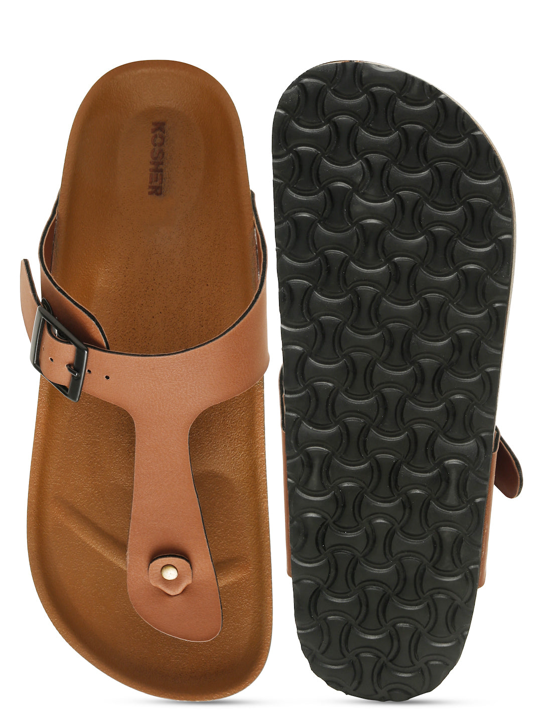 Kosher Tan Color Men's Casual Sandal,  Slipper