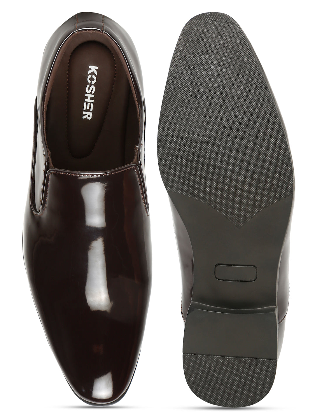 Kosher P.brown Color Slip-on Formal Shoes