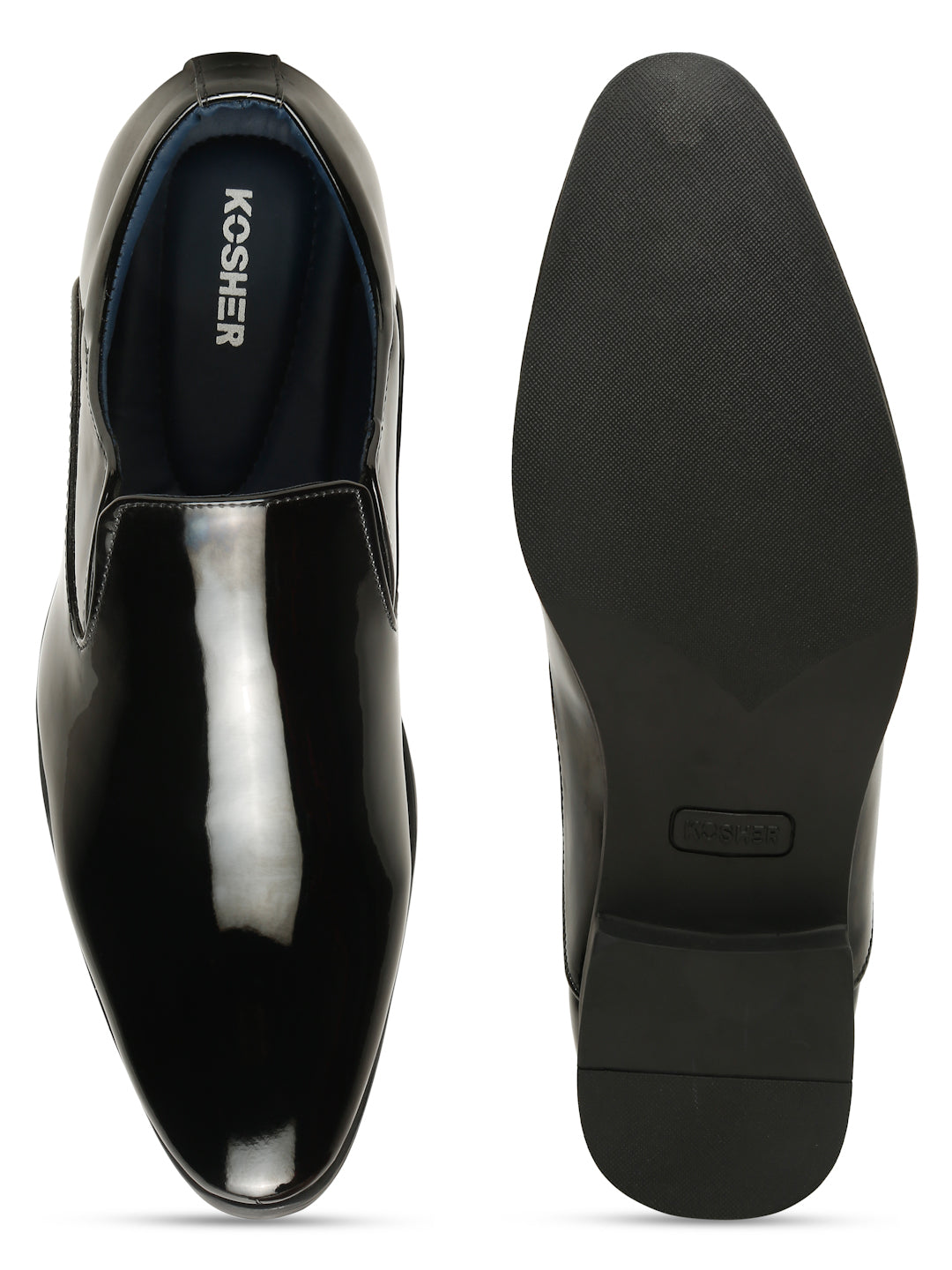 Kosher Black Color Slip-on Formal Shoes