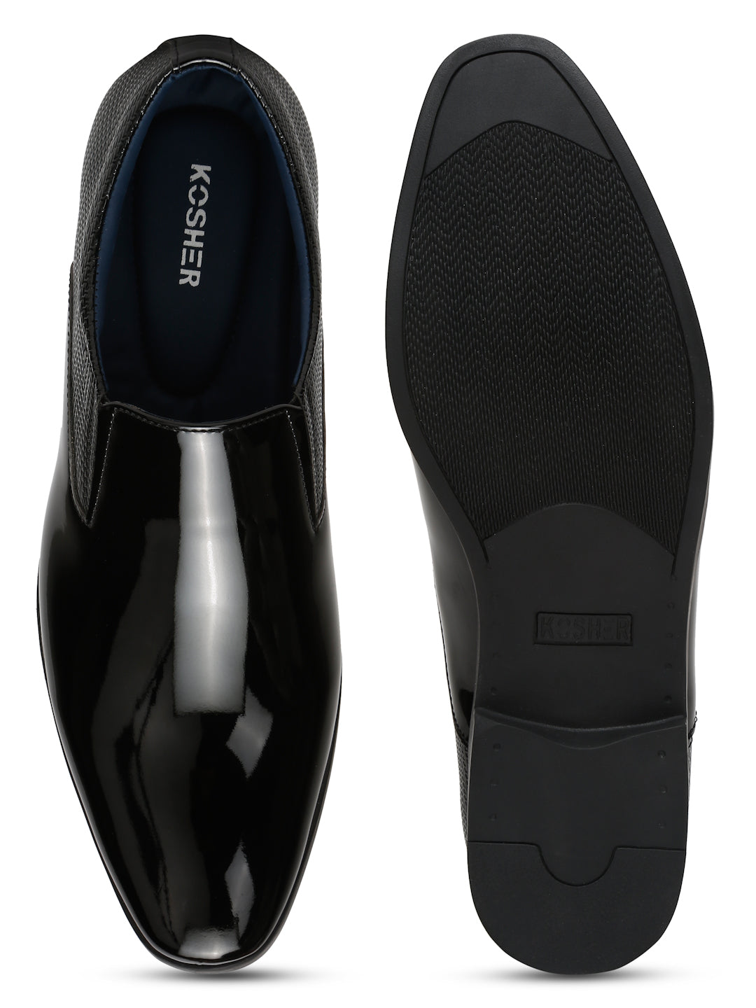 Kosher Black Color Slip-on Formal Shoes