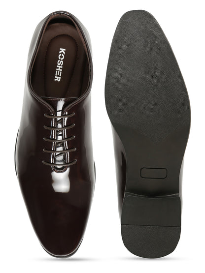 Kosher P.brown Color Lace-up Formal Shoes