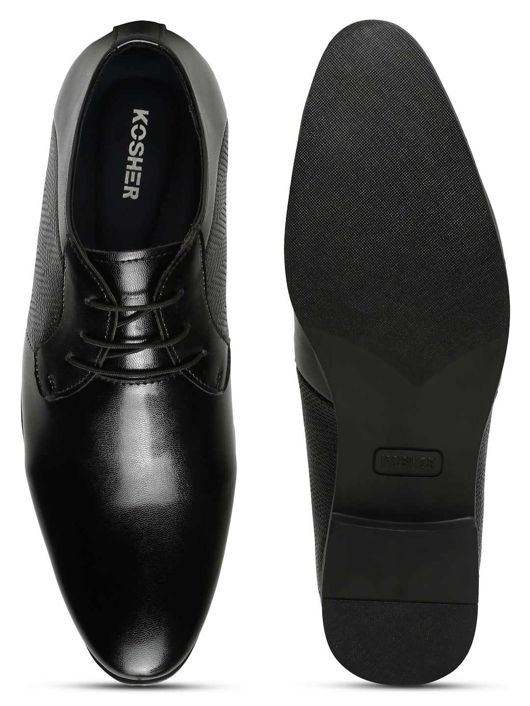 Kosher Black Color lace-up Formal Shoes