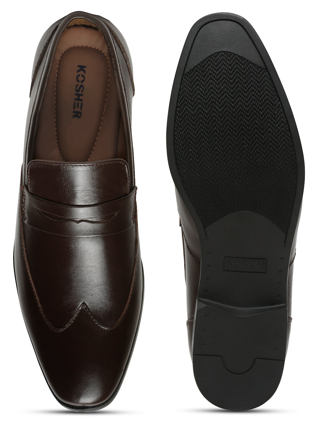 Kosher Brown Colour Slip-on Formal Shoes
