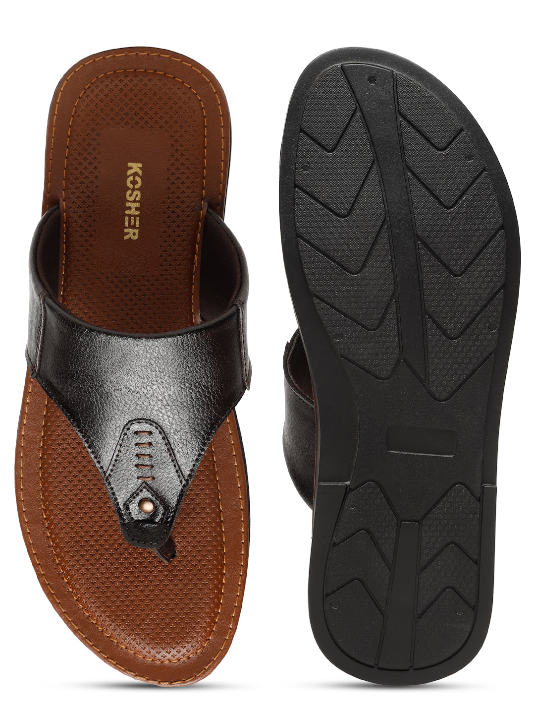 Kosher Brown Men's formal slipper