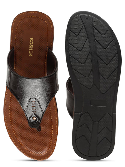 Kosher Brown Men's formal slipper