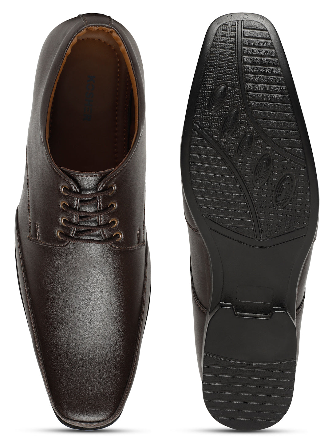 Kosher Brown Color Lace-up Formal Shoes