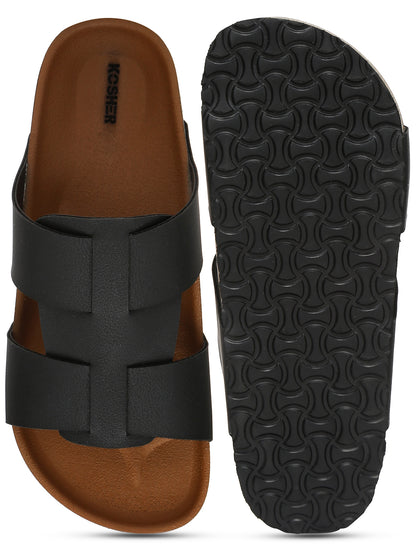 Kosher Black color casual slipper