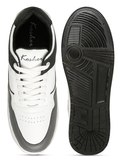 Kosher White & Grey Sneakers For Men