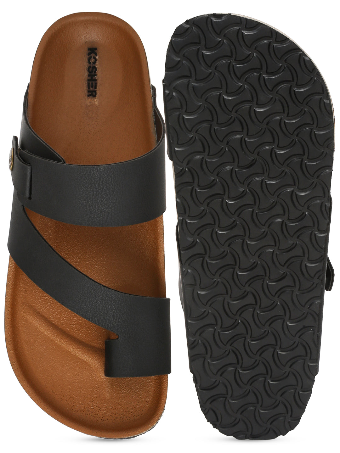 Kosher Black color casual slipper