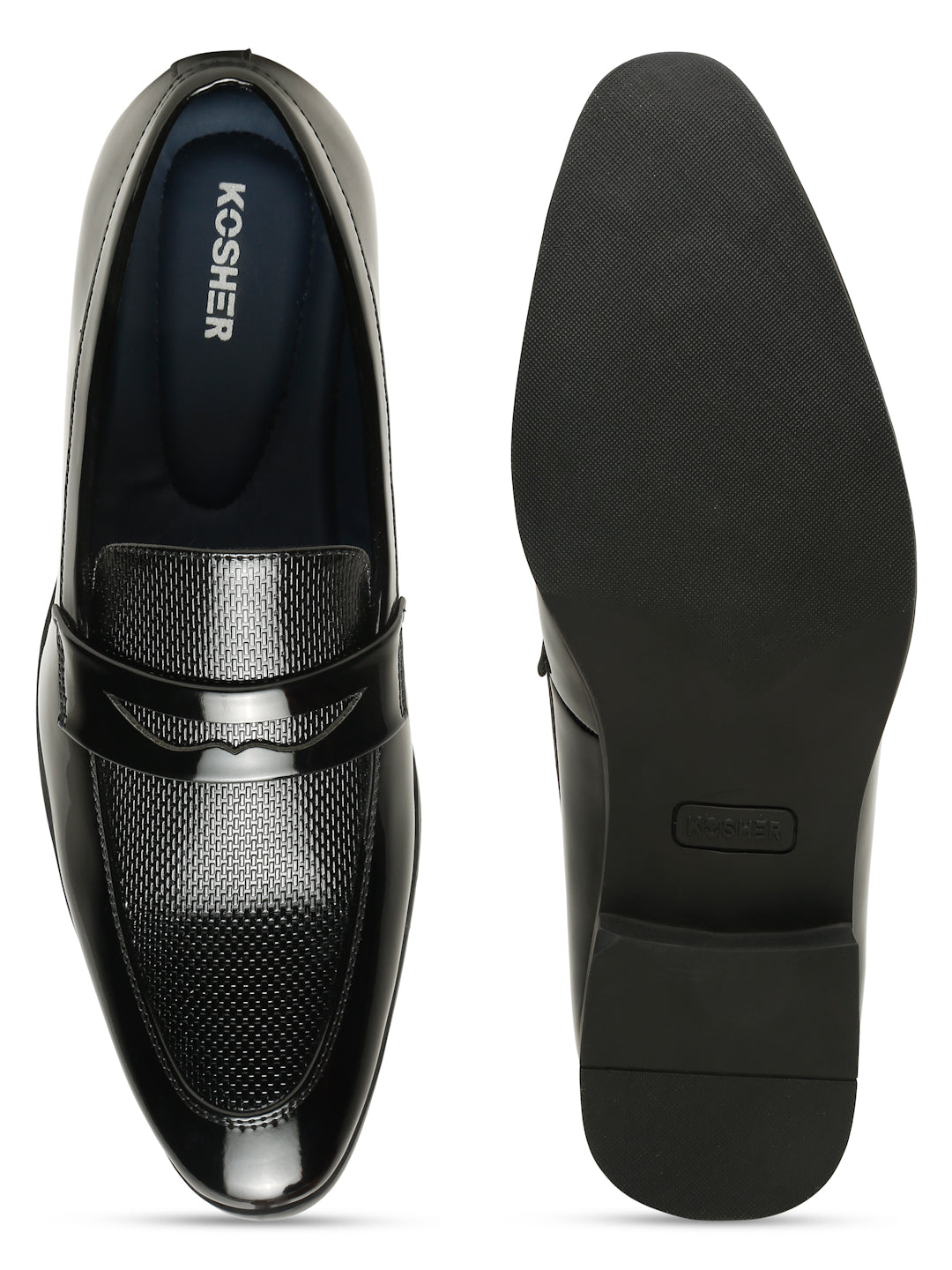 Kosher Black Color Slip-on Formal Shoes