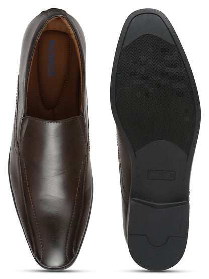 Kosher Brown Color Slip on Formal Shoes