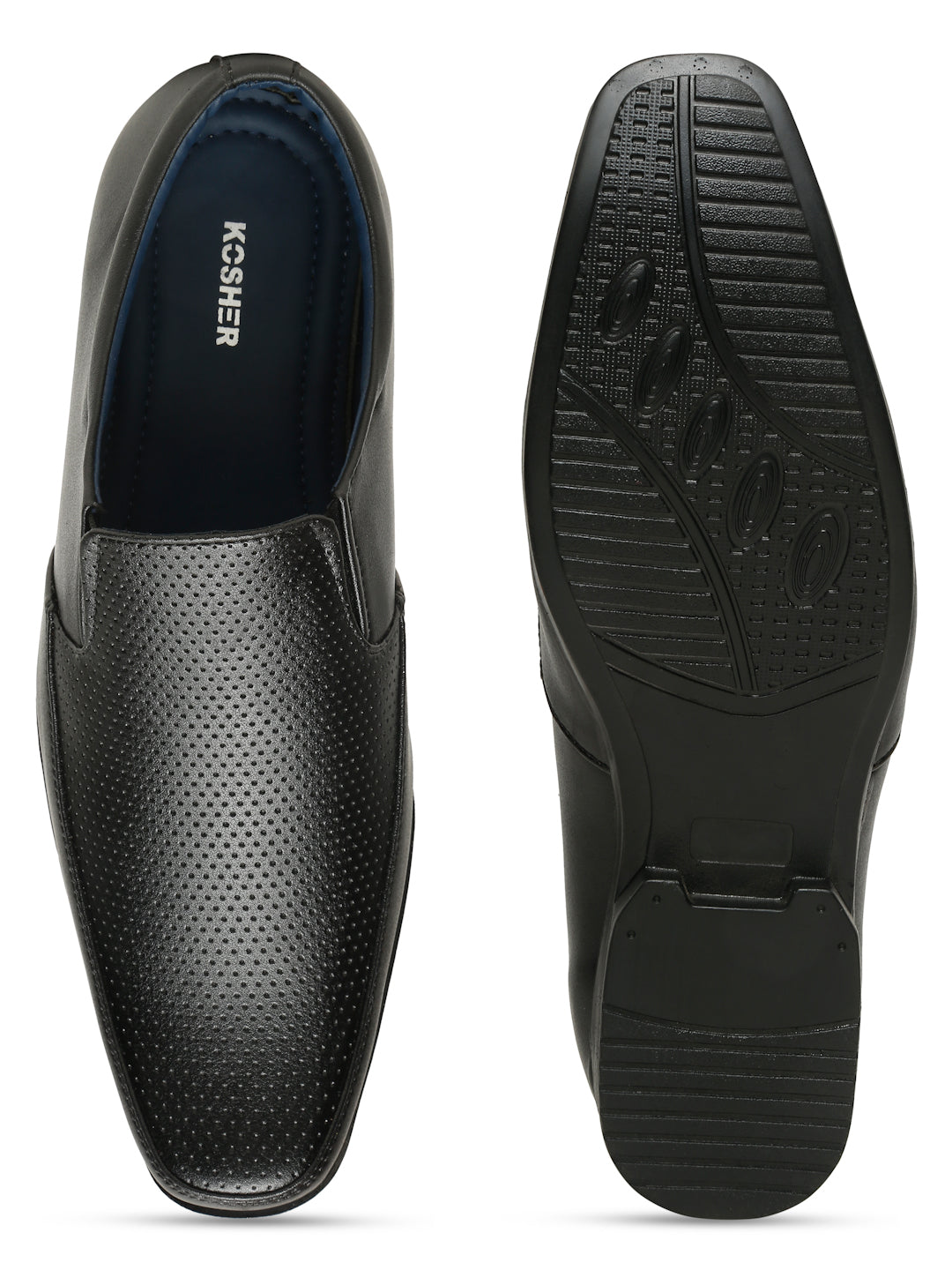 Kosher Black Color Slip-on Formal Shoes