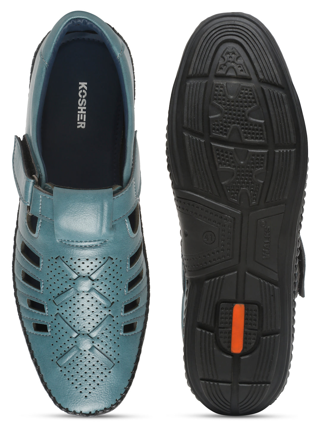 Kosher Blue Roman Faux Leather Men's Casual Sandal