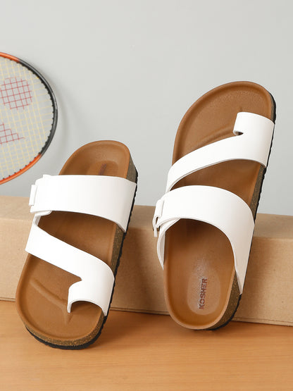 Kosher White Men's Casual Sandal