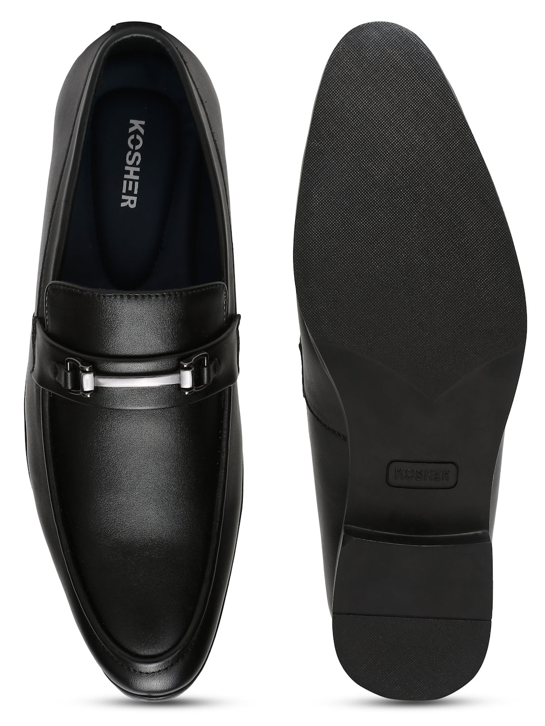 Kosher Black Color Slip-on Formal Shoes