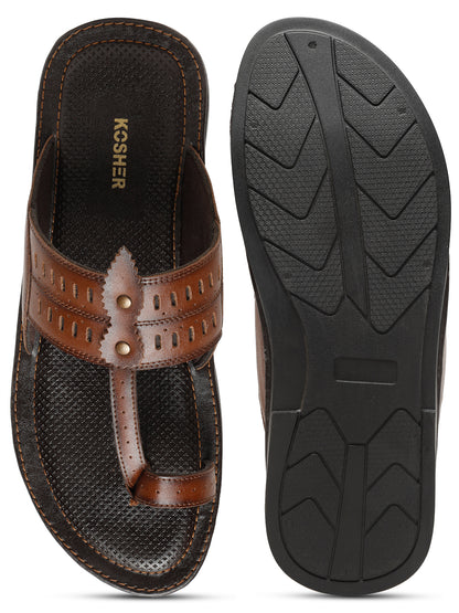 Kosher Tan Men's formal slipper