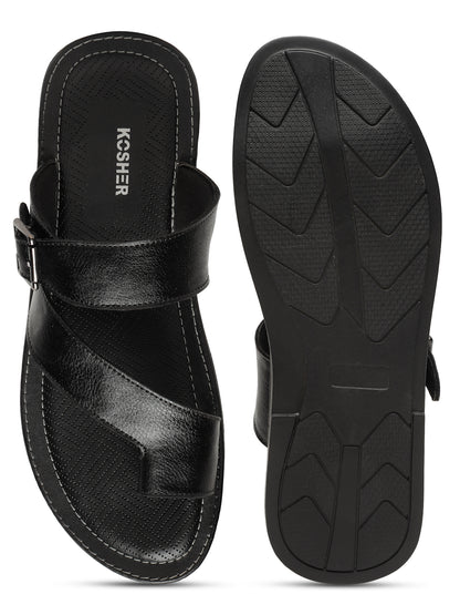 Kosher Black Men's formal slipper