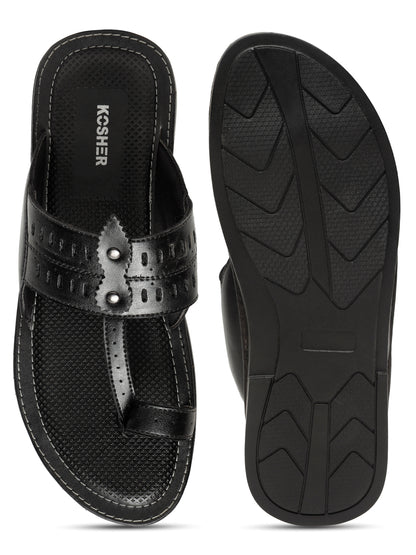 Kosher Black Men's formal slipper