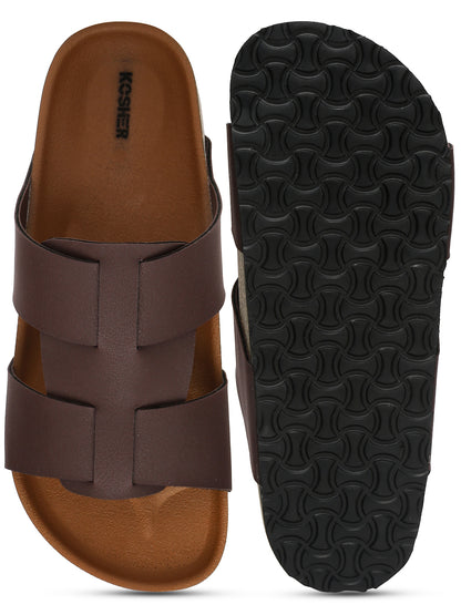 Kosher brown color casual slipper