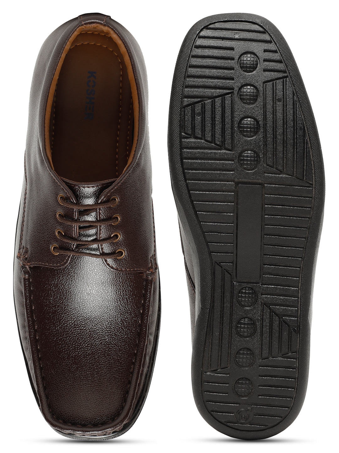 Kosher Brown Color Lace-up Formal Shoes