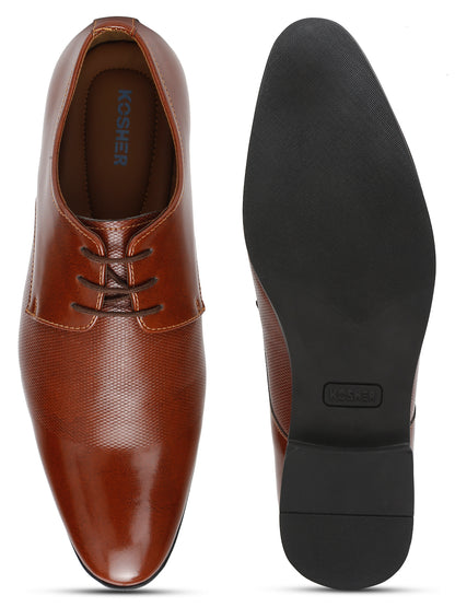 Kosher Tan Color Lace-up Formal Shoes